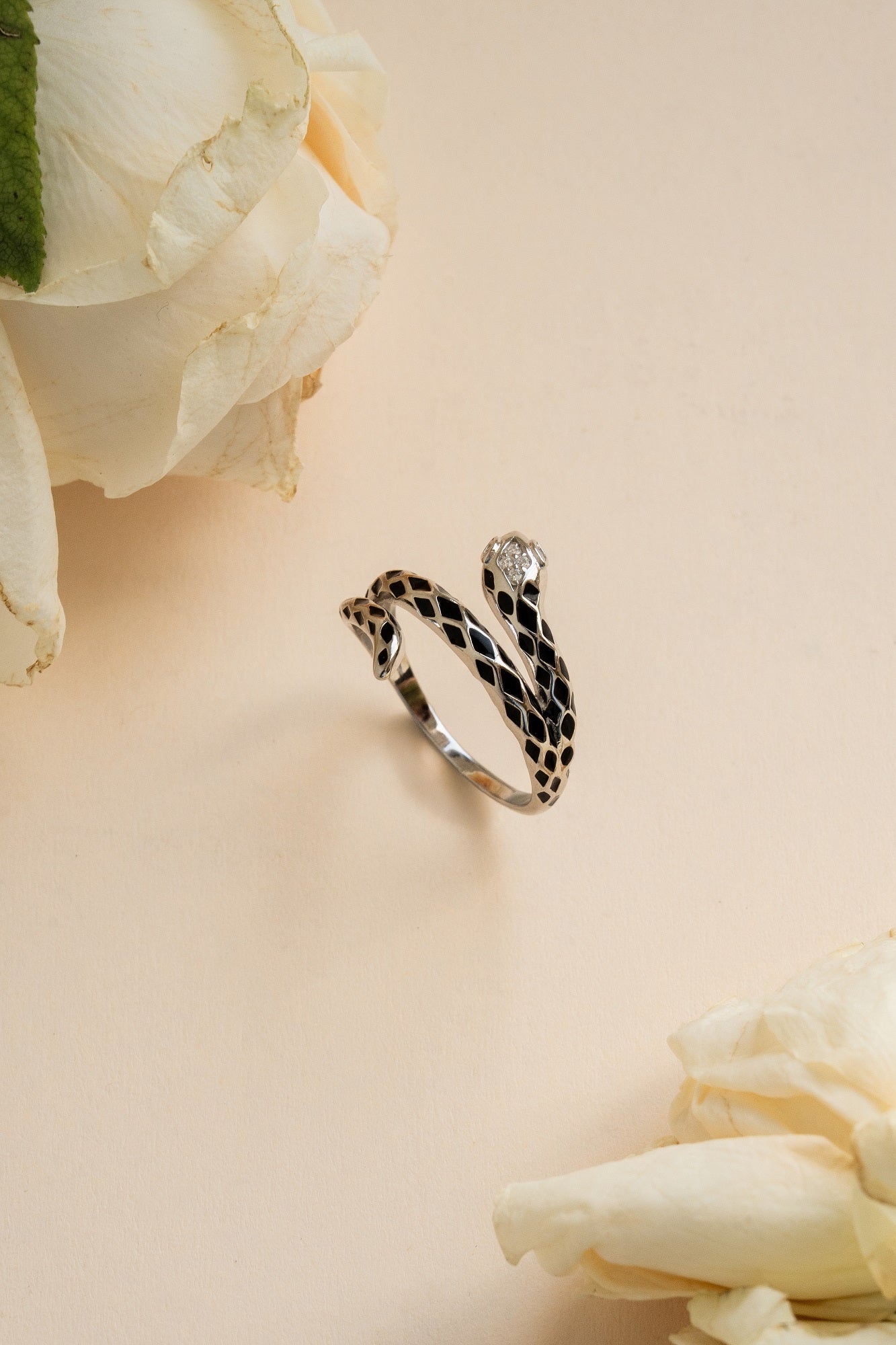 Serpent Legacy Sparkle Sterling Silver Ring